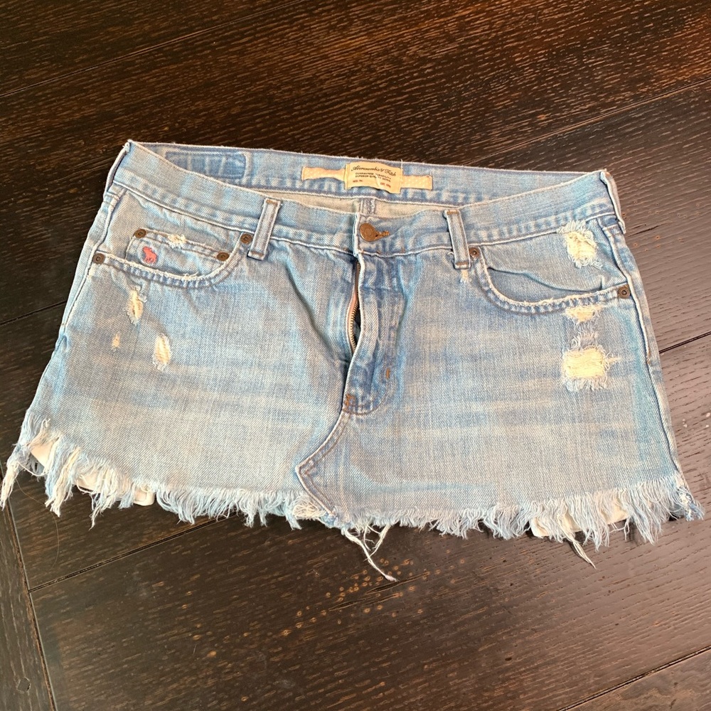 Jean mini skirt (vintage wash)